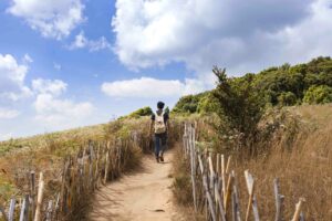 hiker-walking-path-nice-day